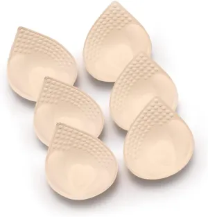 Bra Pads Inserts 3 Pairs, Bra Pads Sewn Padded for Sports Bra A/B/C/D Cup Beige or Black, Green or Grey or Pink Optional