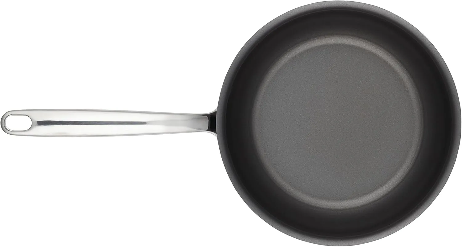 Breville Thermal Pro Hard Anodized Nonstick Sauce Pan/Saucepan/Saucier with Lid, 2.5 Quart, Gray
