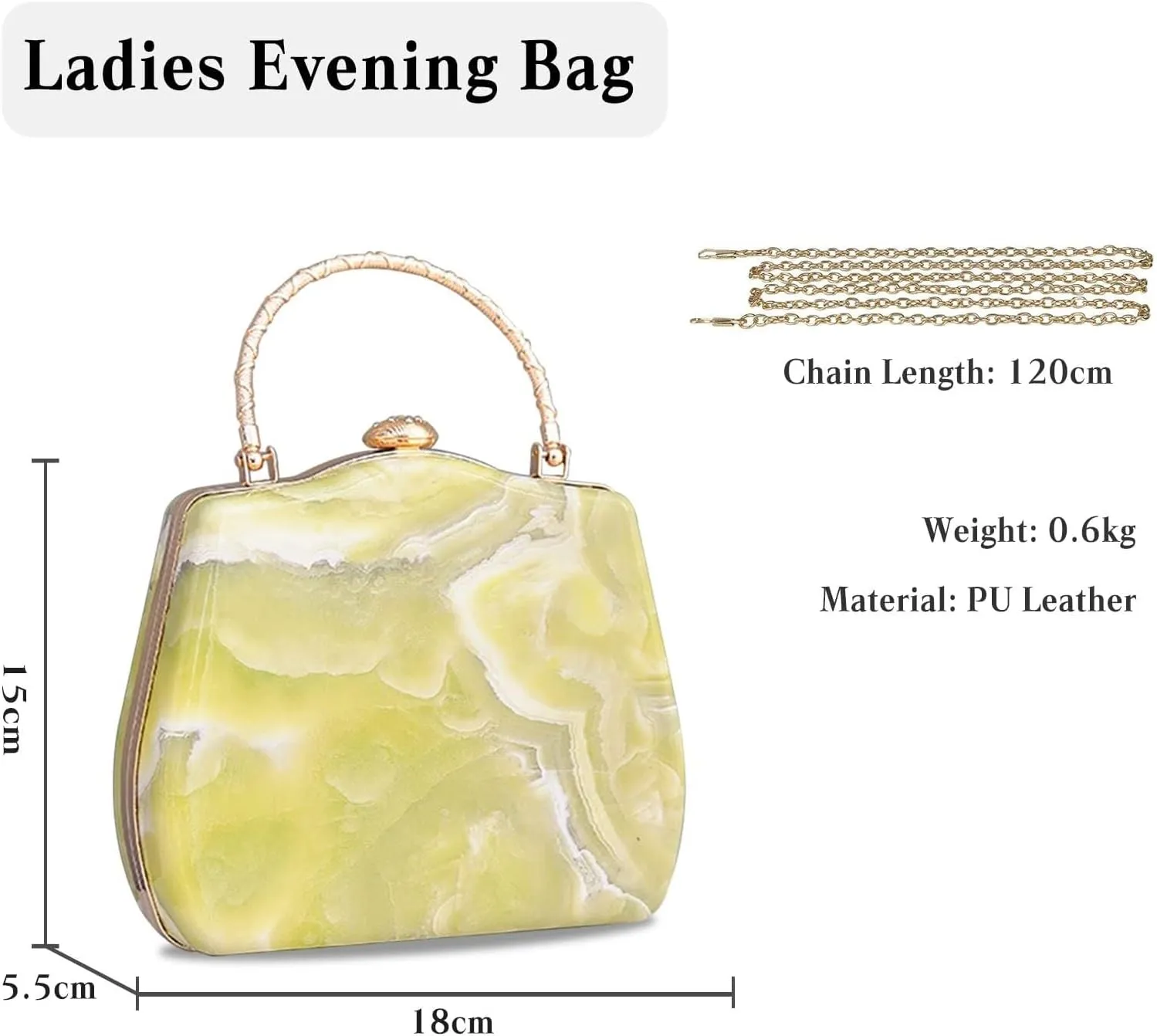 Bridal Wedding Purse Charming Shoulder Elegant Handbag Unique Crossbody Women Evening Marble Clutch