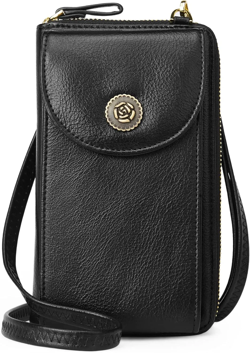 BROMEN Small Cell Phone Purse Crossbody Bags for Women Vegan Leather Wallet Purse with Credit Card Holder