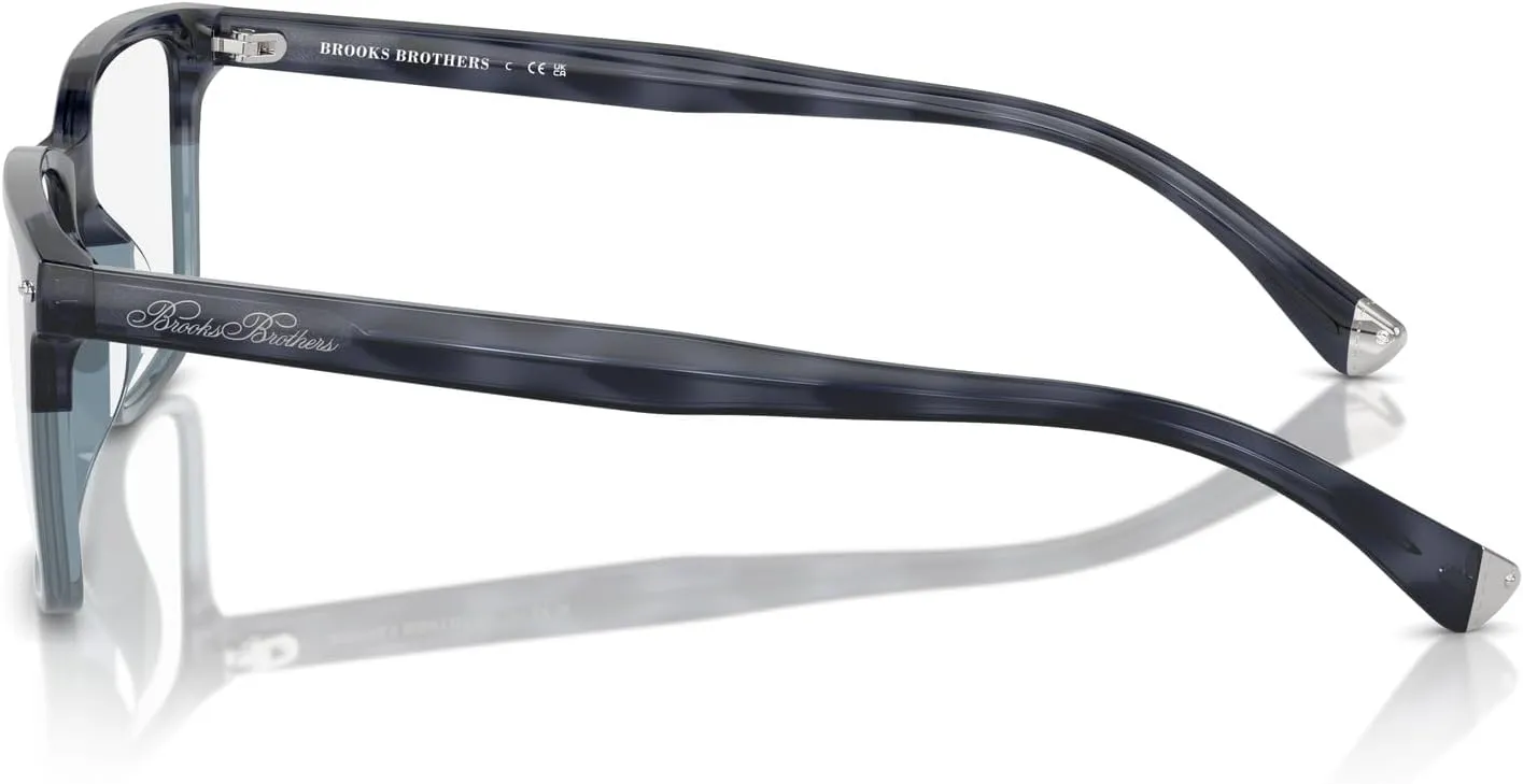 Brooks Brothers Men's Bb2064u Universal Fit Rectangular Prescription Eyewear Frames