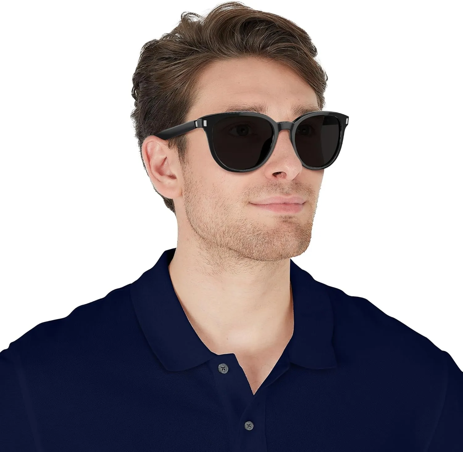 Brooks Brothers Mens BB5050u Universal Fit Round Sunglasses
