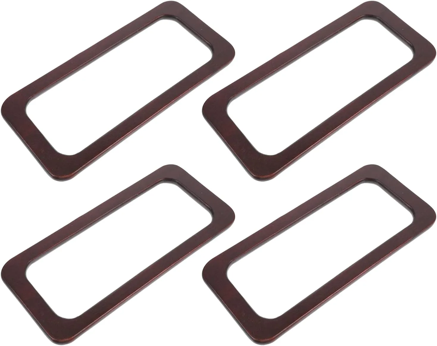 Brown Purse Vintage Wallet 4pcs Wooden Handbag Handles Rectangular Shape Bag Handle Replacement Wood Purse Handles DIY Bag Accessories for Handmade Bag Brown Purse Crossbody Wallet