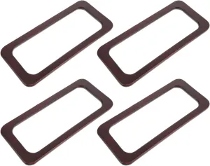 Brown Purse Vintage Wallet 4pcs Wooden Handbag Handles Rectangular Shape Bag Handle Replacement Wood Purse Handles DIY Bag Accessories for Handmade Bag Brown Purse Crossbody Wallet