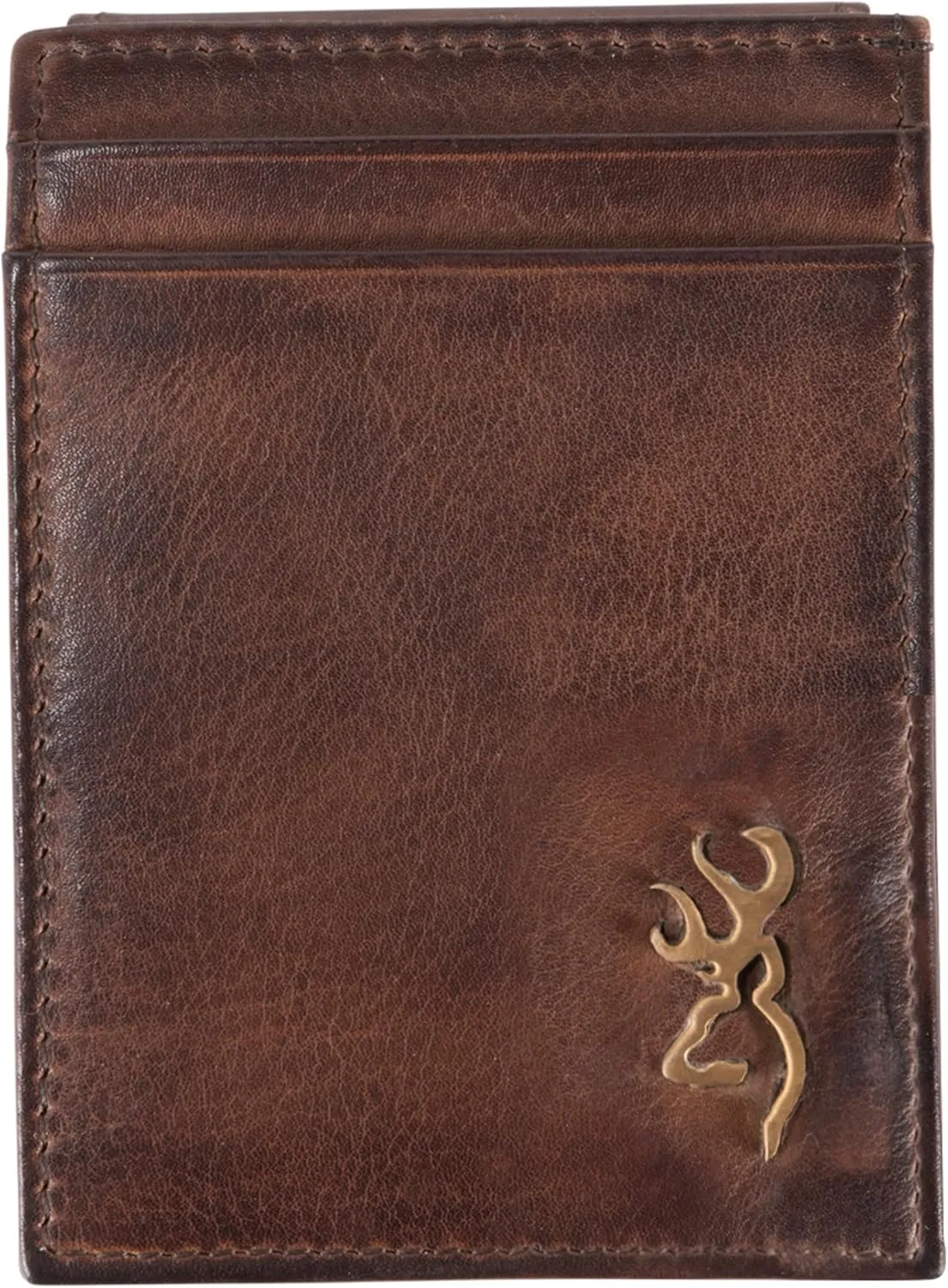 Browning Men's Rugged Brass Buck Wallets, Available in Multiple Styles, Brass Buck