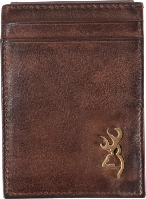 Browning Men's Rugged Brass Buck Wallets, Available in Multiple Styles, Brass Buck
