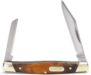 Buck Knives 375 Deuce 2-Blade Folding Pocket Knife with Wood Handle