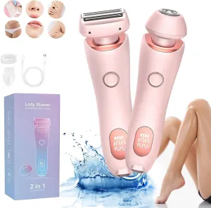 Byserene Electric Shaver, by Serene Electric Razor, Gleam Pro 3.0 Shaver for Women by Women, 2 in 1 Hair Removal Epilator, Say Goodbye to Ingrown Hairs (Pink)