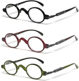 Calabria R314/R501S Round Metal Reading Glasses Men Women Professor Eyeglasses Vintage Readers Classic Stylish Retro Fashion