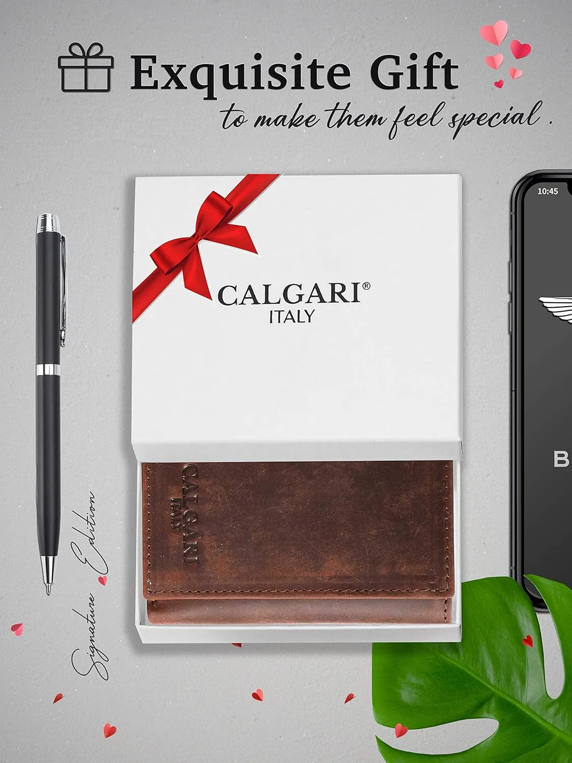 CALGARI® Italian Luxury Leather Wallets For Men | Trifold