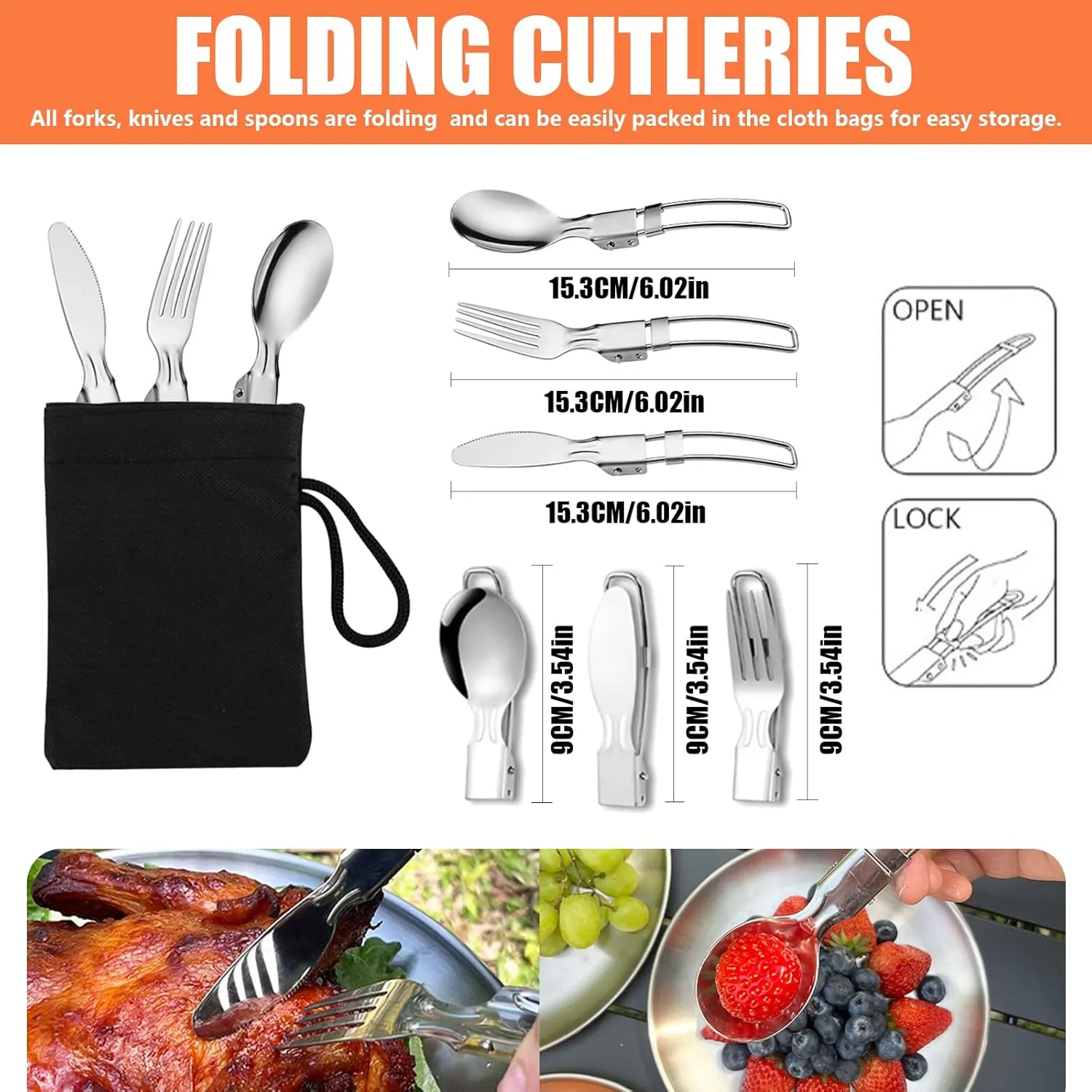 Camping Cooking Set Camping Cookware Outdoor Aluminum Mess Kit with Frying Pan, Pot with Lid, 1.2L Kettle Set and 2 Stainless Steel Plate, 2 Folding Cups and 2 Set Knives Spoons for Backpacking Picnic
