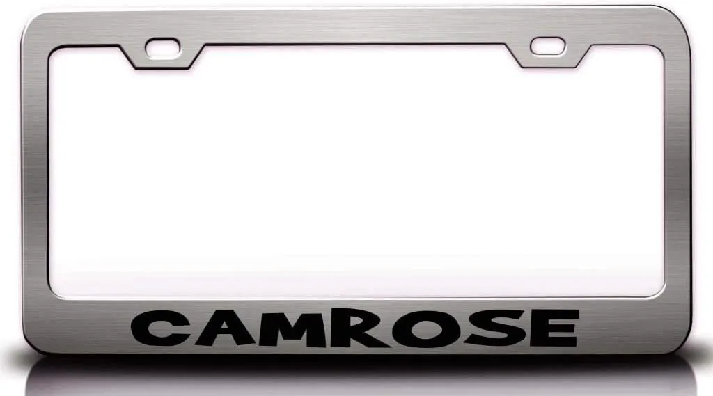 CAMROSE Canada Cities of The World Metal Car SUV Truck License Plate Frame Ch w4