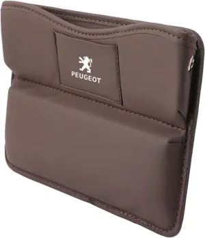 Car Seat Gap Filler Organizer for Peugeot 3008 I (Phase I, 2009) 2009 2010 2011 2012 2013, Car Seat Crevice Storage Box Car Accessories,Brown
