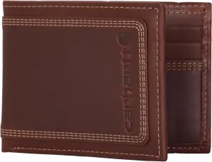 Carhartt Men's Rugged Leather Triple Stitch Wallets, Available in Multiple Styles
