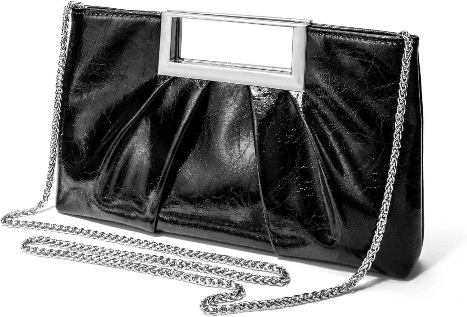 CARIEDO Evening Clutch Bag Bright Color PU Leather Formal Handbag Suitable for Wedding Prom Black Tie Events