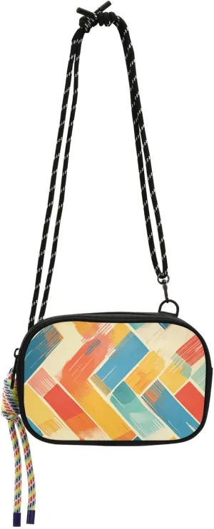 Cartoon Rainbow Bricks Mens Sling Purse Crossbody Fashion Small Shoulder Bags with Credit Card Slots for for Women Shopping