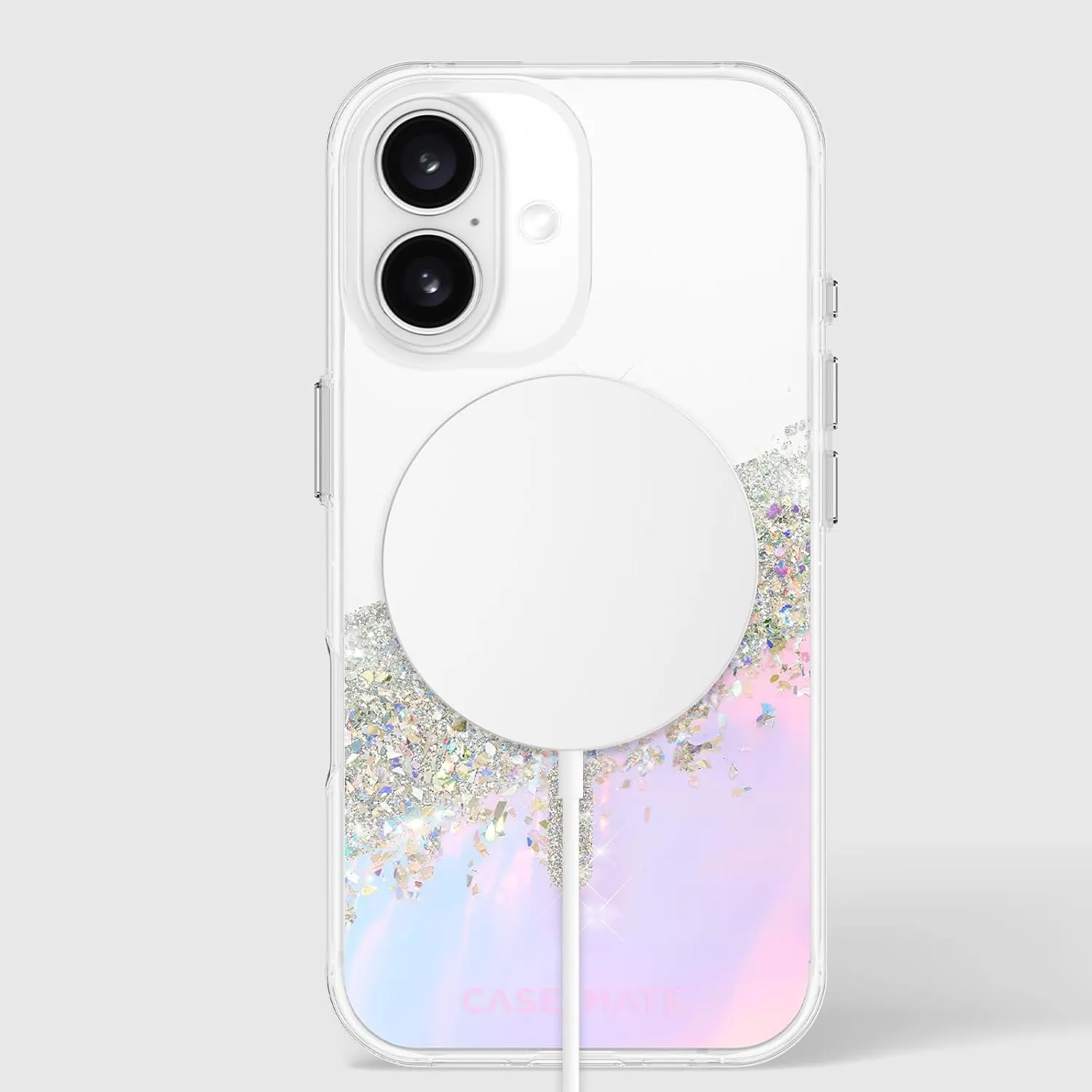 Case-Mate iPhone 16 Case [Compatible with MagSafe] - Sparkly Holographic Phone Case with 12ft Drop Protection - Premium Magnetic Cover for iPhone 16 - Karat Iridescent