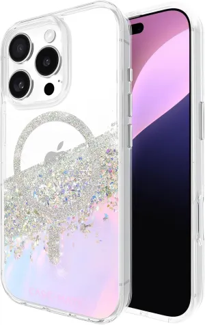 Case-Mate iPhone 16 Pro Case [Compatible with MagSafe] - Sparkly Holographic Phone Case with 12ft Drop Protection - Premium Magnetic Cover for iPhone 16 Pro - Karat Iridescent