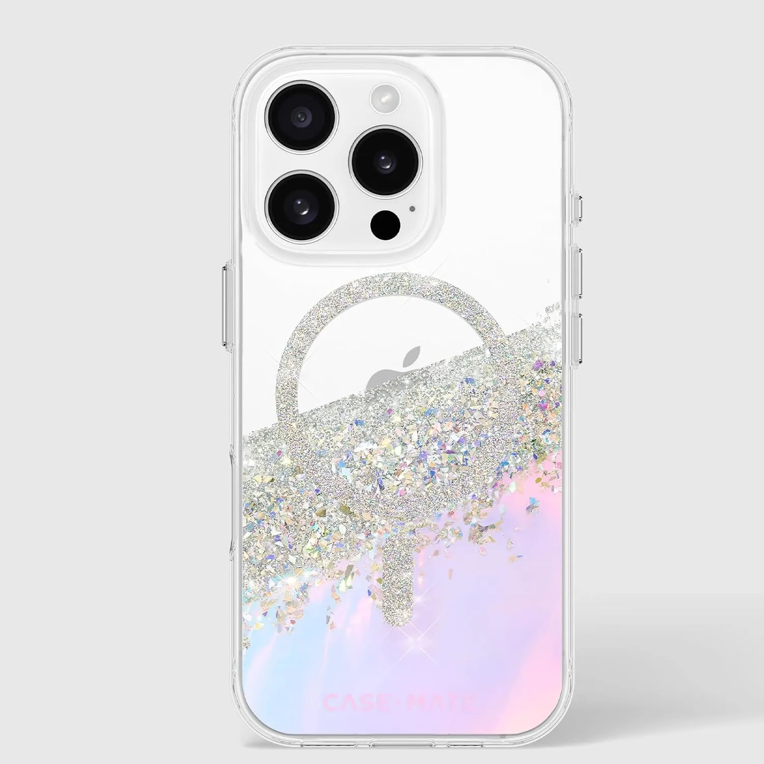 Case-Mate iPhone 16 Pro Case [Compatible with MagSafe] - Sparkly Holographic Phone Case with 12ft Drop Protection - Premium Magnetic Cover for iPhone 16 Pro - Karat Iridescent