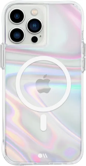 Case-Mate Soap Bubble iPhone 13 Case [10ft Drop Protection] [Compatible with MagSafe] Magnetic Cover for iPhone 13 6.1" - Iridescent Swirl Effect, Anti-Scratch, Shock Absorbing, Slim Fit - Iridescent