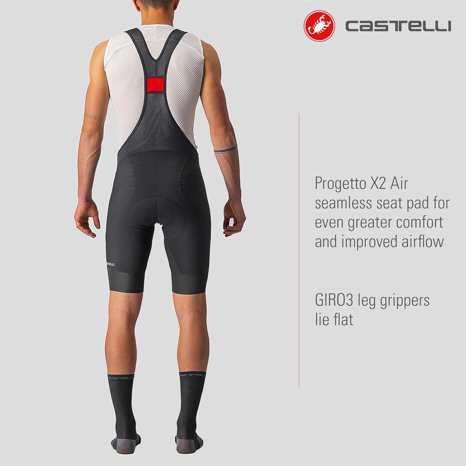 CASTELLI Men's Endurance 3 Bibshort for Road and Gravel Biking l Cycling