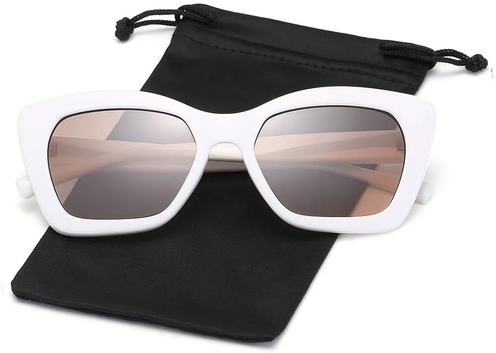 Cateye Sunglasses Square Frame Sun Glasses for Women