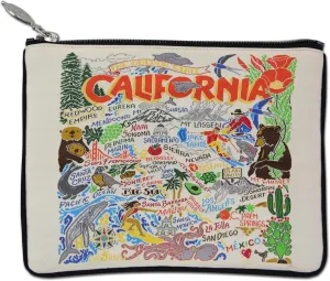 Catstudio Zipper Pouch, California Travel Toiletry Bag, 5 x 7", Makeup Bag, Dog Treat Pouch, or Purse to Hold Phone, Organize Supplies for California Lovers