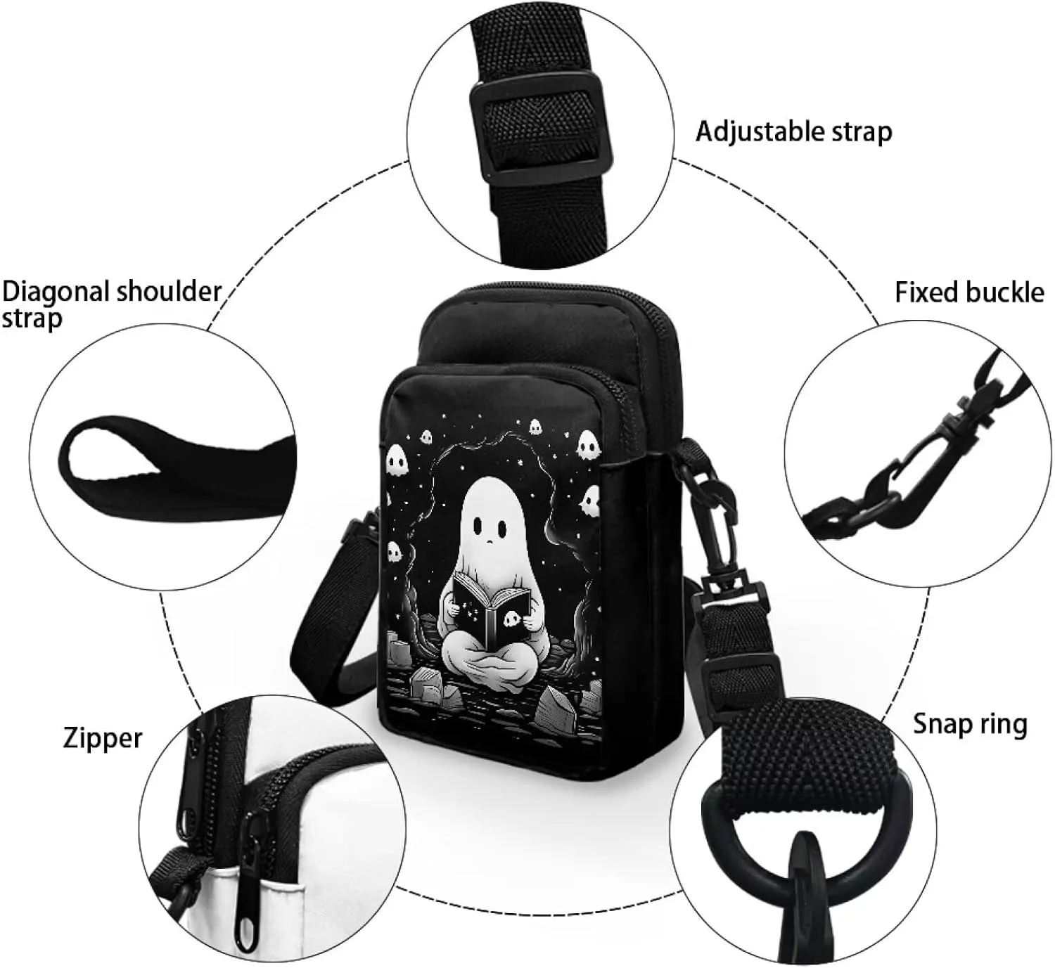 Cell Phone Purse Small Crossbody Wallet Phone Bag with Shoulder Strap Mini Messenger Bag
