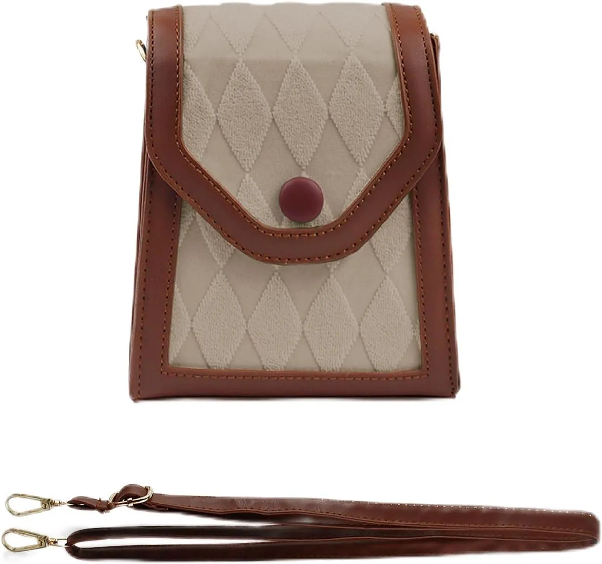 Cell Phone Purse,Small Crossbody Purse Adjustable Shoulder Strap Magnetic Buckle Leather Shoulder Wallet Purse