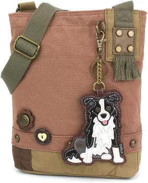 Chala Patch Cross-Body Women Handbag, Canvas Messenger Bag - Mauve