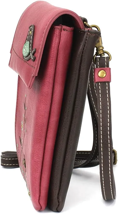 CHALA RFID Criss Crossbody Cell Phone Purse - Women Faux Leather Xbody Handbag with Adjustable Strap