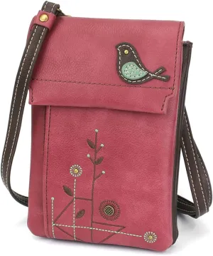 CHALA RFID Criss Crossbody Cell Phone Purse - Women Faux Leather Xbody Handbag with Adjustable Strap