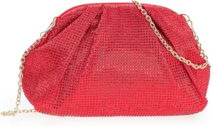 CHARMING TAILOR Evening Bag Women Wedding/Prom/Party Formal Purse Rhinestone Embellished Frame Satin Clutch