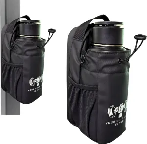 CHM Magnetic Gym Bag with Water Bottle Holder | Securely Attaches to Gym Equipment | Crossbody Sling Bag for Men & Women | Keep Essentials Off the Dirty Gym Floor | Sports, Travel & Fitness Companion