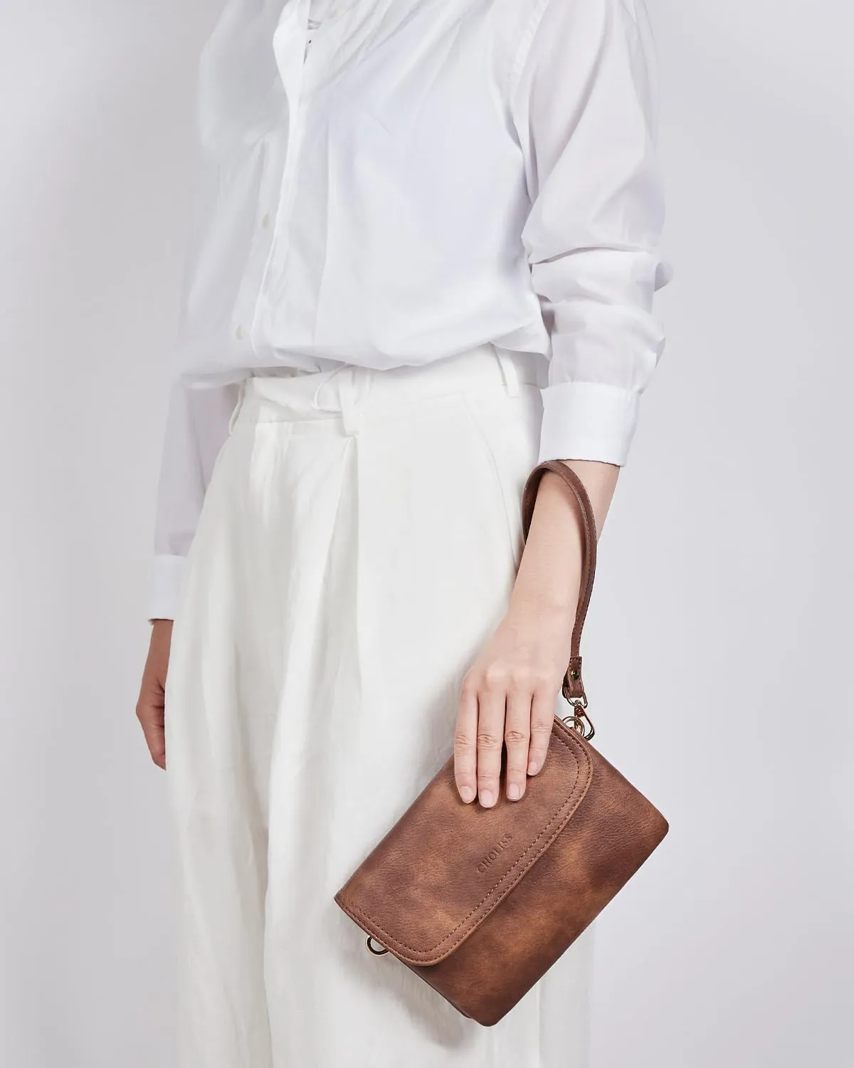 CHOLISS Small Crossbody Bags for Women, Wristlet Wallets for Women Small Trendy Vegan Leather Phone Purse Handbag for Travel
