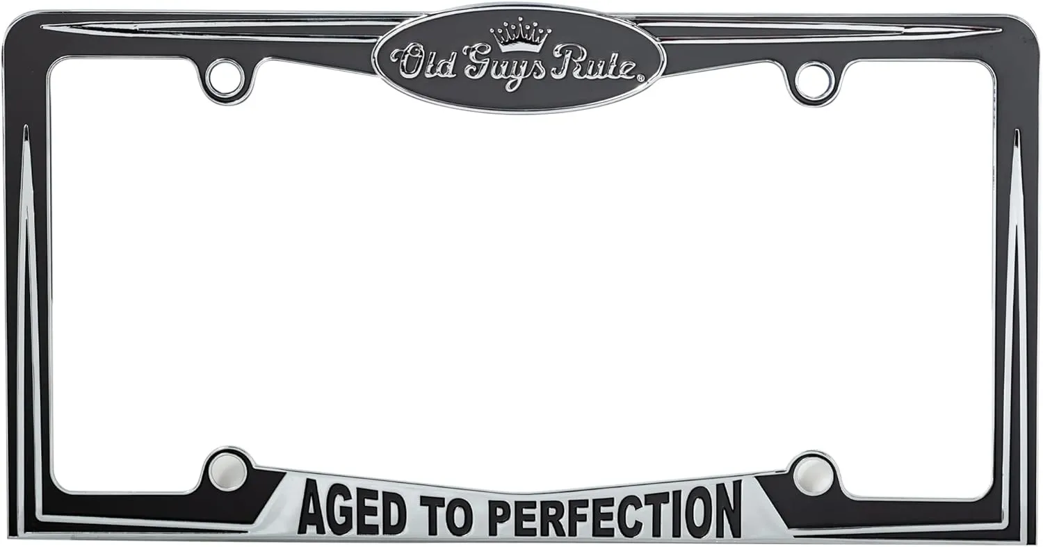CHROMA 042587 Old Guys Rule Metal License Plate Frame
