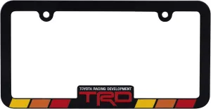 CHROMA 042616 Racing Development TRD Black Metal License Plate Frame compatable with Toyota