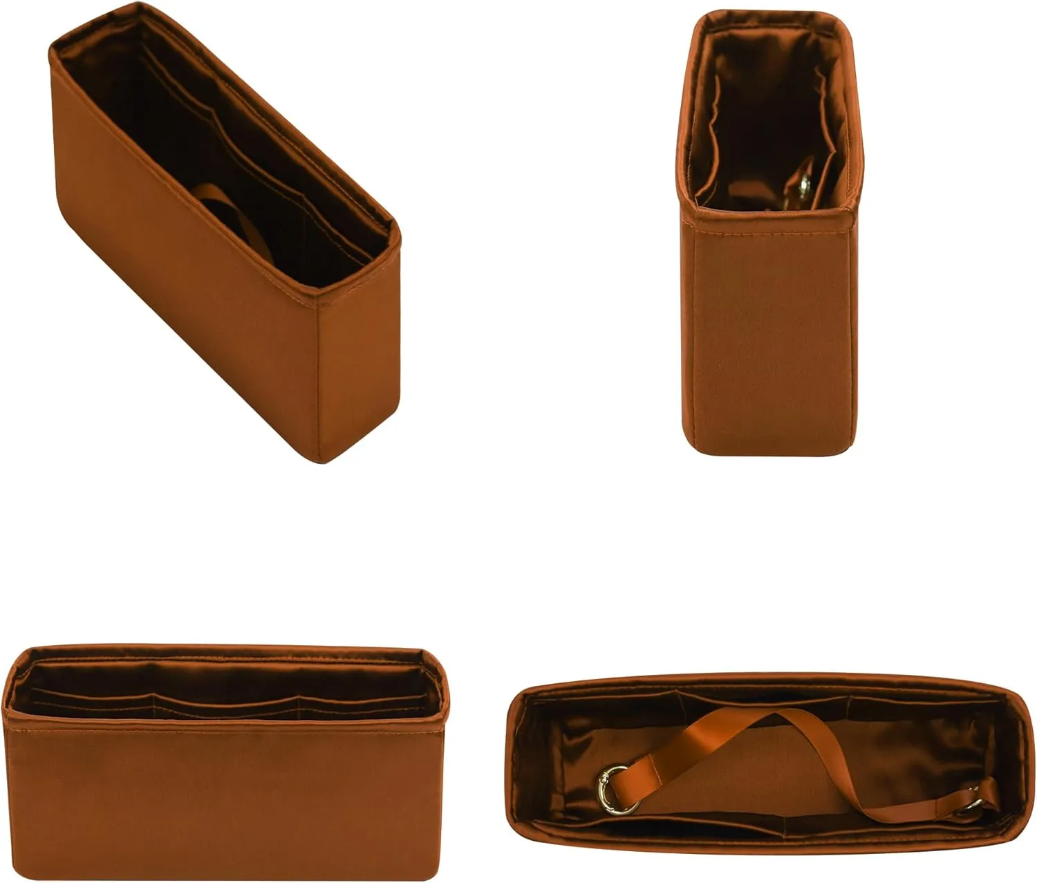 Classic Flap Jumbo Insert, Purse Organizer Insert Compatible with Chanel Classic Flap Bag Jumbo, Lightweight and Silky Smooth Handbag Shaper (Jumbo, Caramel)