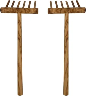 Classic Italian Artisan Pasta Rake Server Set, 9.5'', Beige