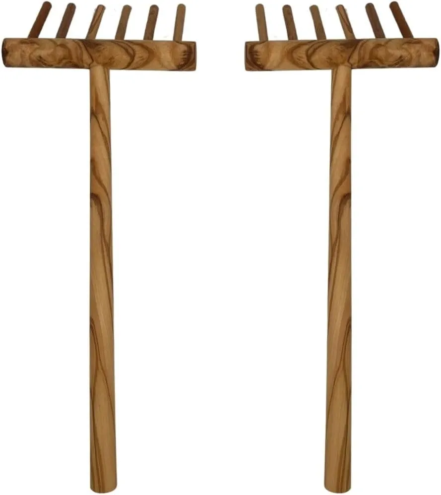 Classic Italian Artisan Pasta Rake Server Set, 9.5'', Beige