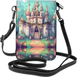 Classical castle Printed Women's Crossbody Phone Bag - Perfect for Travel and Shopping