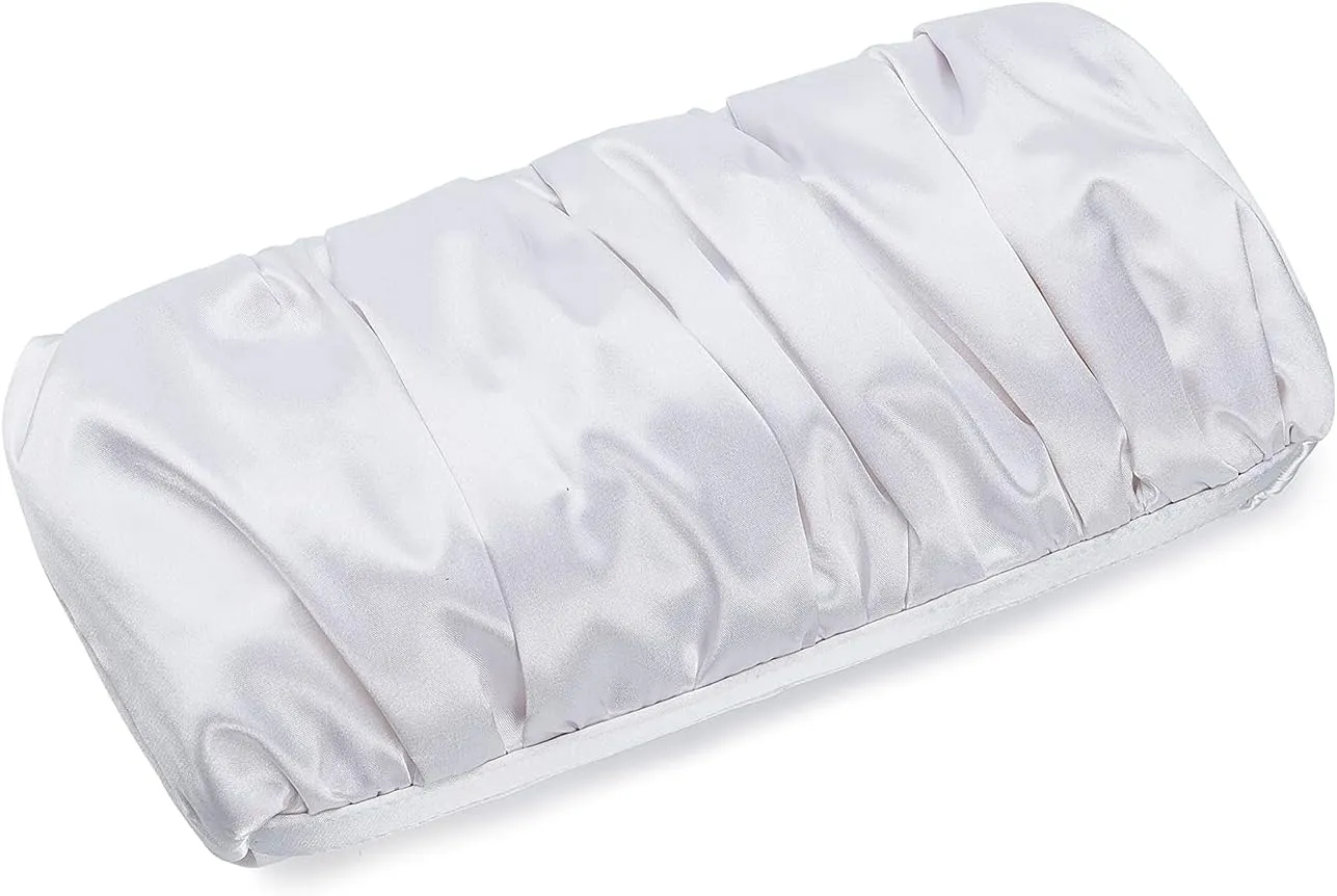 Classy Evening Bags Pleated Satin Clutch Formal Dressy Purses Wedding/Prom/Party Handbag for Women