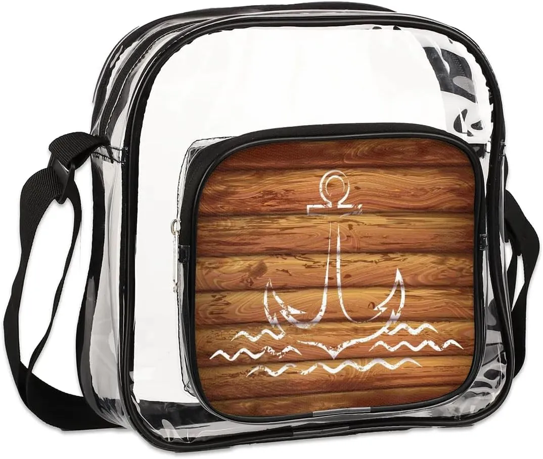 Clear Crossbody Bag Stadium Approved for Women and Men Transparent Messenger Shoulder Bag Clear Purse Bag