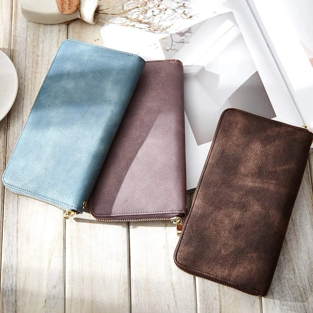 CLUCI Womens Wallet RFID Bifold Wristlet Large