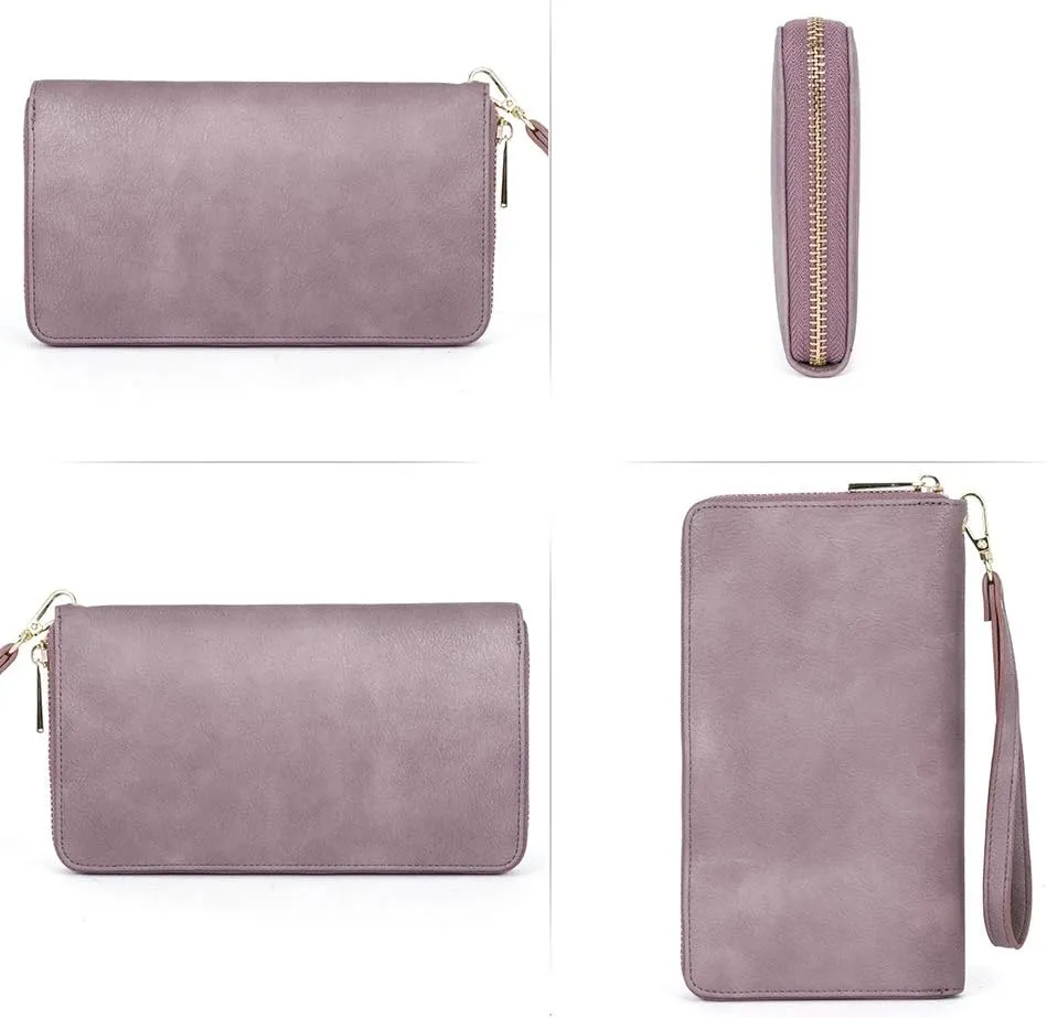 CLUCI Womens Wallet RFID Bifold Wristlet Large