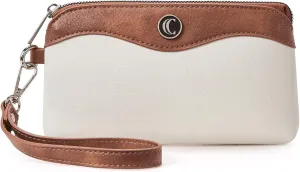 CLUCI Wristlet Wallets for Women Travel Phone Handbag Leather Clutch Purses with Card Slots