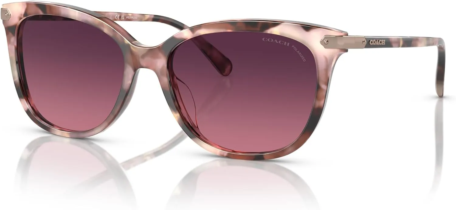 Coach Women's Hc8378u Universal Fit Cat Eye Sunglasses