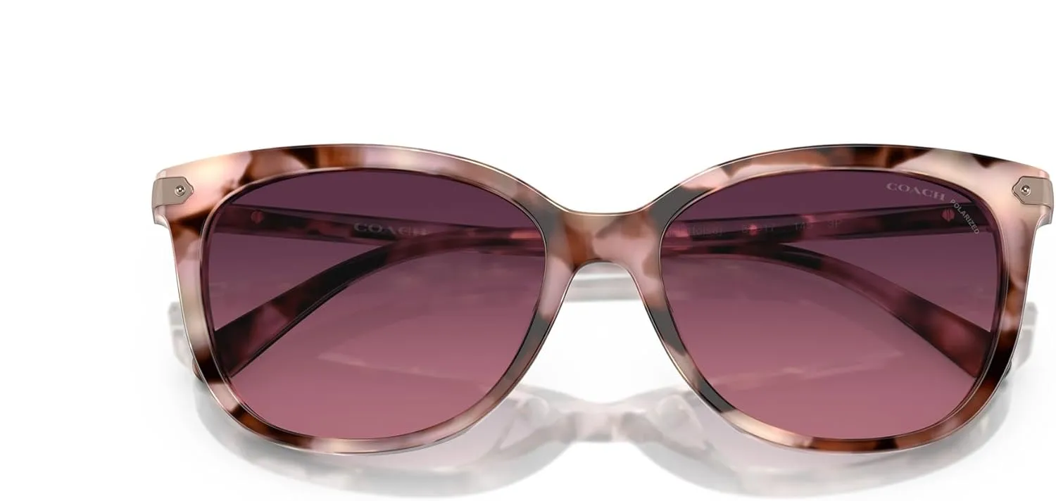 Coach Women's Hc8378u Universal Fit Cat Eye Sunglasses