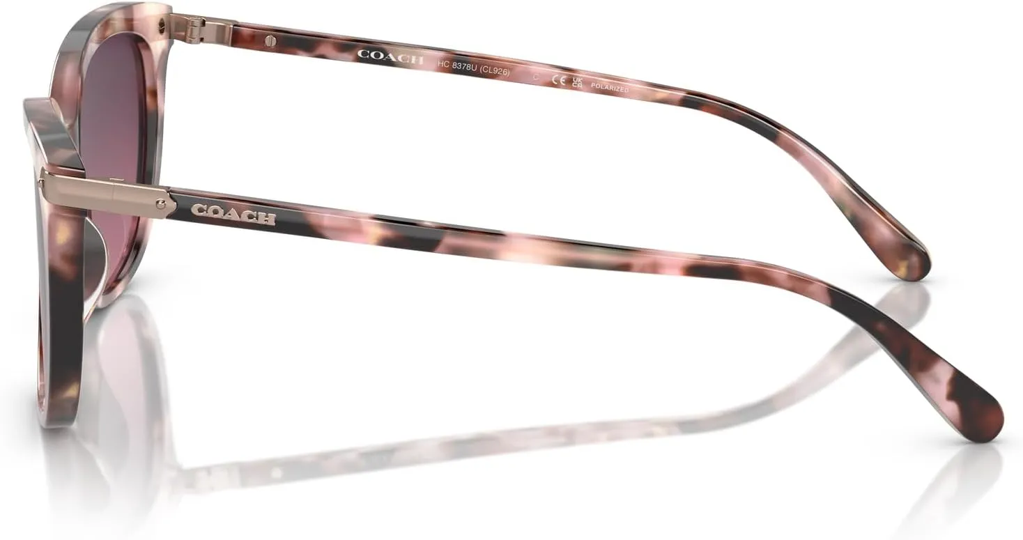 Coach Women's Hc8378u Universal Fit Cat Eye Sunglasses
