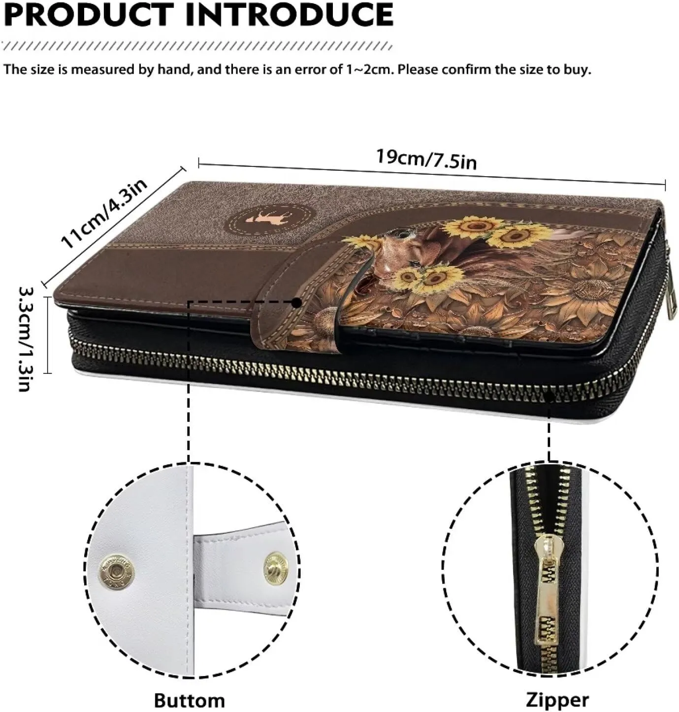 COEQINE Ladies Wallets Pink Leopard Heart Black Printed Leather Phone Long Clutch Purses Check Coin Change Holder